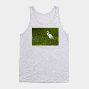 Great Egret As Still As A Statue Tank Top